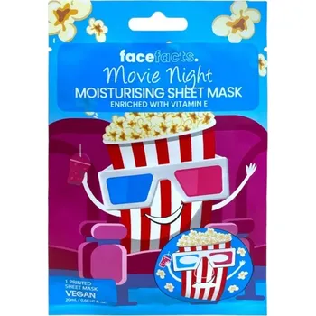 Pleťová maska FACE FACTS pleťová maska v plátýnku MOVIE NIGHT hydratační s VIT E