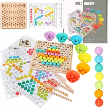 Dřevěná hračka Dřevěná skládačka Szomik kuličky Montessori