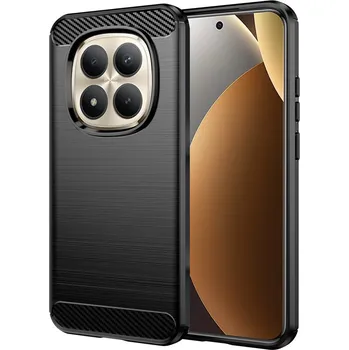 Pouzdro na mobilní telefon Techsuit karbonové silikonové pouzdro pro Xiaomi Redmi Note 15 Pro+ 5G / Poco M8 Pro 5G, černá