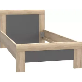 Ložnicová sestava Postel Yoop Ypl09 90x200cm Dub Sonoma / Šedá