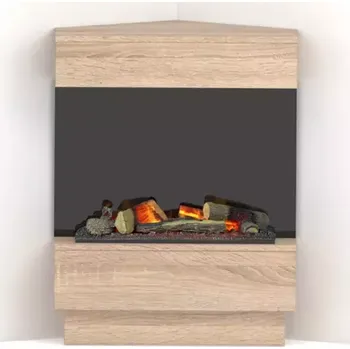 Rohový elektrický krb Cassette 400/600 černá/dub