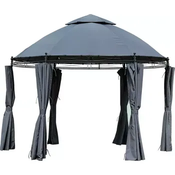 Zahradní stan Zahradní pavilon průměr 3.5 m, šedý