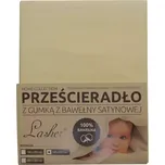 Prostěradlo z bavlněného saténu, žluté ALFS-6002 160x200