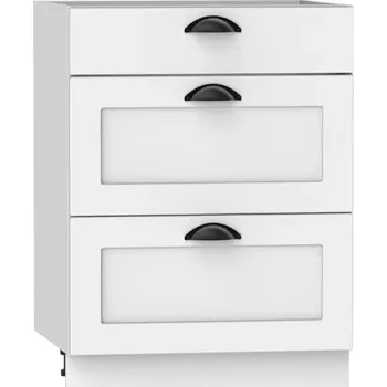 Kuchyňská skříňka Kuchyňská Skříňka Adele D60s/3 bílý puntík/bílá