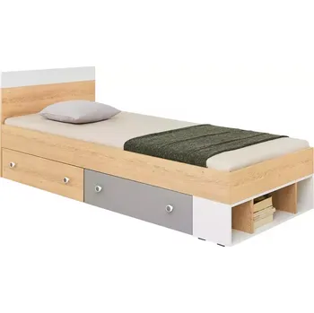 Postel Postel Pixel 90 Px14 Dub Piškot/Bílý Lux/Šedá