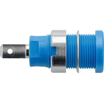 Krokosvorka Schützinger DI SEB 7077 Ni / BL bezpečnostní vestavná zásuvka 4 mm modrá 1 ks