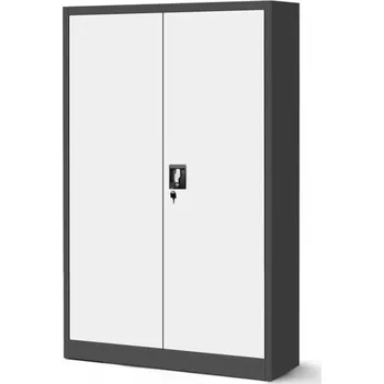 Kancelářská sestava Skříň Kevin kov antracit/bílá