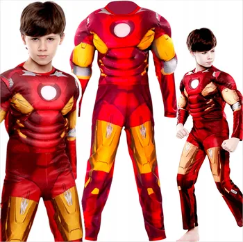 Karnevalový kostým KOSTÝM IRON MAN PŘEVLEK PRO CHLAPCE MASKOVACÍ OBLEK NA PLES SVALOVÝ M