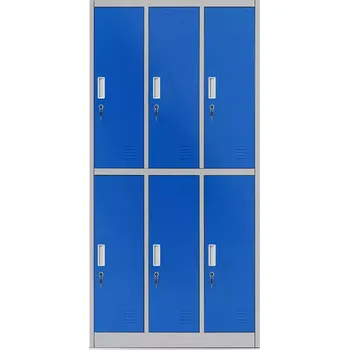 Kancelářská sestava Skříň Igor kov šedá/modrý