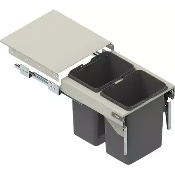 Odpadkový koš Zásuvka s odpadkovými koši KB=45 h=42.5 nl-480 stříbrný