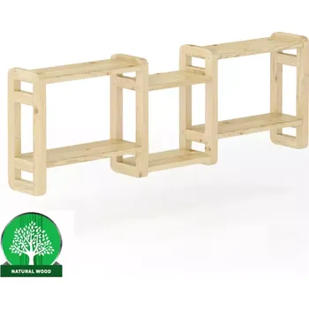 Obývací stěna Polička borovice PK103-140x44x19 přírodní