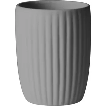 Držák na kartáček Kelímek na zubní kartáčky Melo 8x8 cm výš. 11 cm šedý