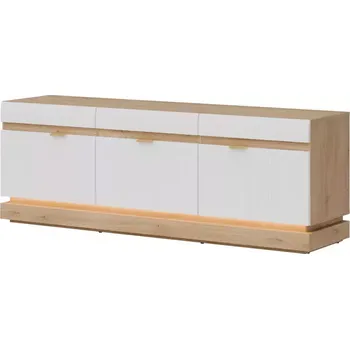 Obývací stěna Tv stolek Milton ML01 dub crem torro bílá