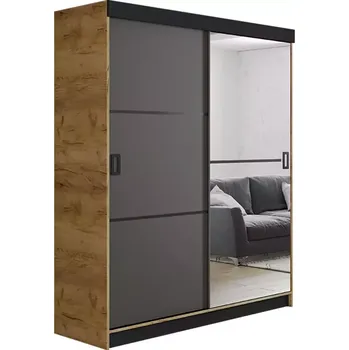 Kancelářská sestava Skříň Retro 138 2l Craft / Přední Grafit