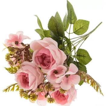 umělá květina Umělá kytice kamélií růžová