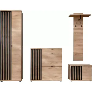 Předsíňová stěna Předsíňová stěna Pedro IV HJZ PD4 hickory jackson/černá