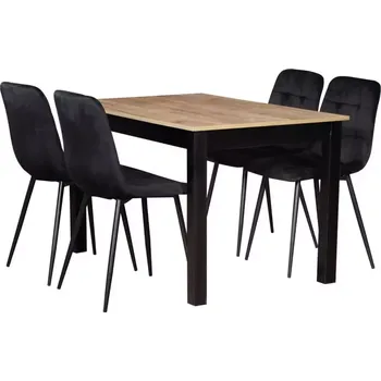 Jídelní set Jídelní set Adam 1+4 St54+W168 wotan/černá