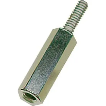 Vogt Verbindungstechnik m30010.01.65 M 3x10x5x6x8 Ms ni distanční čep (d) 10 mm M3 mosaz niklováno 250 ks