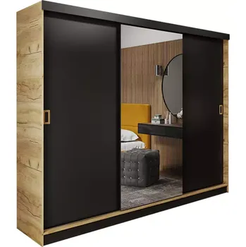 Kancelářská sestava Skříň Retro 200 1l Craft/ Přední Černá