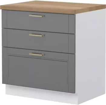 Kuchyňská Skříňka Tara R-80-3f/4 3s Standard graphite mat