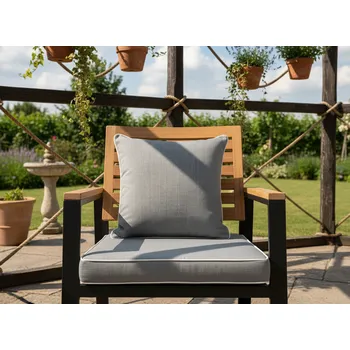 Polštář Dekorační venkovní polštář s výplní RIO NEGRO tmavě šedá 45x45 cm Mybesthome Polštář je již včetně vyjímatelné výplně.