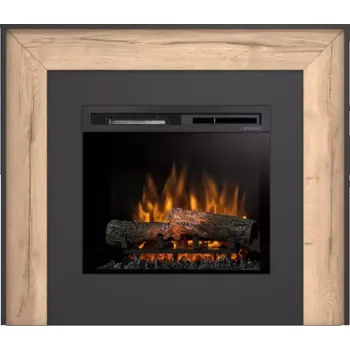 Elektrický krb Zuni 23 černá/dub světlý