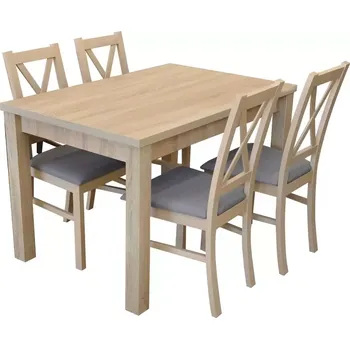 Jídelní set Jídelní set Samuel 1+4 Dub Sonoma 120x80