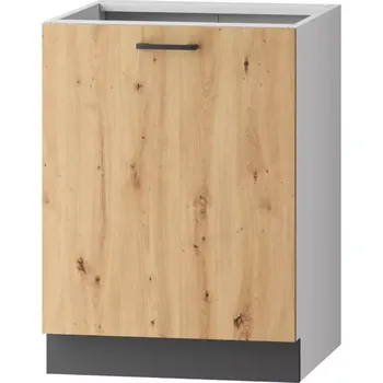 Kuchyňská skříňka Kuchyňská skříňka Clara D60 P/L grafitově šedá/dub artisan
