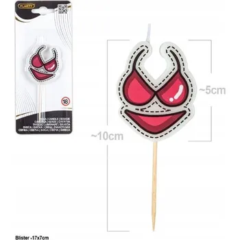 Svícen Ouda Party - Červený svícen ve tvaru bikin