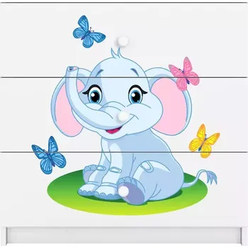 Dětský pokoj Dětská komoda Babydreams bílá - Slon