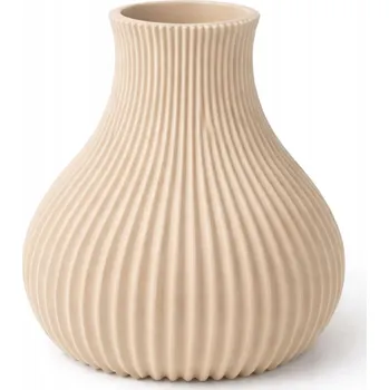 Váza Moderní váza na suché květiny / LEGO - béžová matná, 20 cm