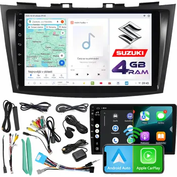 Auto Hi-Fi Autorádio NCS D9 Suzuki Swift V 2010-2016 Android Navigace 4GB LTE
