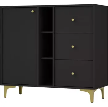 Kancelářská sestava Komoda Tokyo 1 1F 3S černý grafit 824