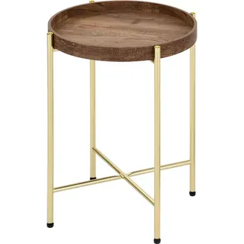 Obývací stěna Odkládací stolek GC6764 43x43x54 mosaz/antik