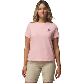 Dámské tričko Columbia Rolling Bend Graphic SS W 2120021668 - pink sand/stacked gem mini XS
