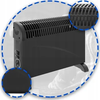 Přímotop Konvektorový ohřívač Volteno 2000 W černý