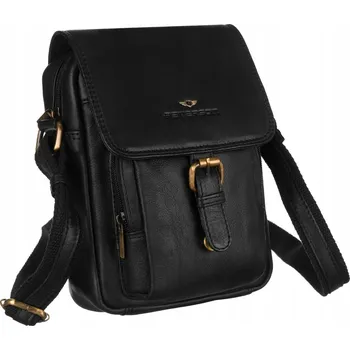 Kabelka Peterson kabelka přes rameno přírodní kůže černá