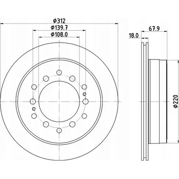 Brzdový kotouč HELLA BRZDOVÝ KOTOUČ 8DD 355 122-711