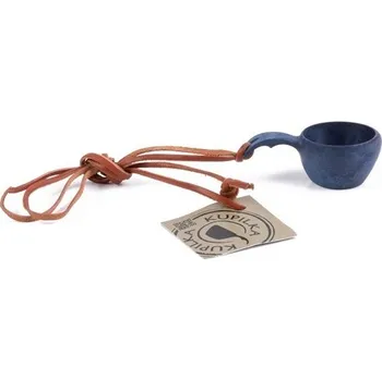 Kempingové nádobí K1M Kupilka Mini cup Blue Volume 1 cl, weight 6 g, leather cord 100 cm