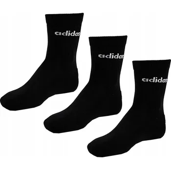 Pánské ponožky Ponožky adidas černé bavlněné 43-45 3 páry bez gumiček