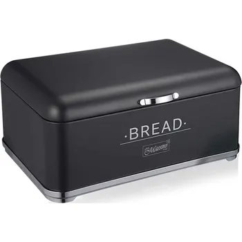 chlebník Nádoba na čerstvý chléb Maestro 1677-AR - černá a stříbrná