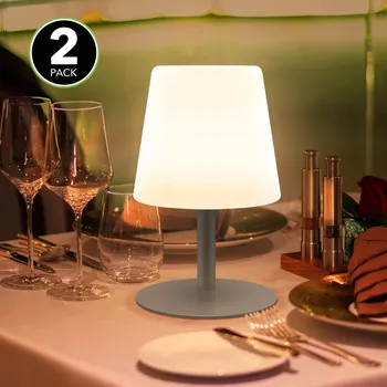 Lampička Stolní lampa POWERBEAUTY Zahradní lampa šedá 2,2 W