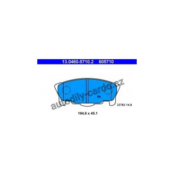 Auto-moto Sada brzdových destiček ATE 13.0460-5710 (AT 605710) - DAIHATSU