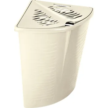 Koš na prádlo BranQ - Rohový koš na prádlo 45L | Zebra beige | rohový koš na prádlo | plastový