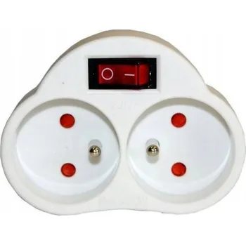 Elektrická zásuvka Elektrická Zásuvka rozbočka Düwi bílá