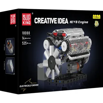 ostatní stavebnice Atmosférický osmiválcový motor V8 Mould King 10088 Construction Stavebnice