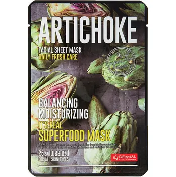 Pleťová maska DERMAL KOREJSKÁ MASKA S EXTRAKTEM Z ARTYČOKU