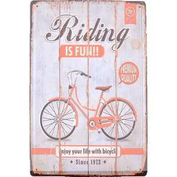 Plechová cedule Cedule Riding is Fun!