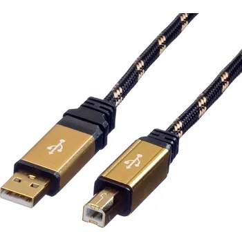 elektrický kabel Roline USB kabel USB 2.0 USB-A zástrčka, USB-B zástrčka 3.00 m vícebarevná stíněný 11.02.8803