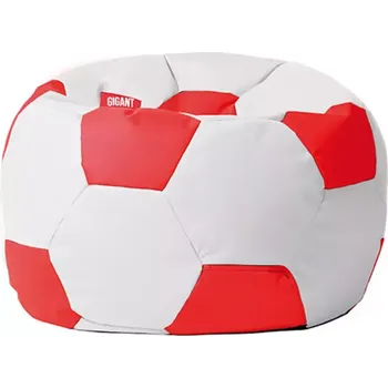 Sedací souprava Sedací vak fotbalový míč kordura bílo-červený